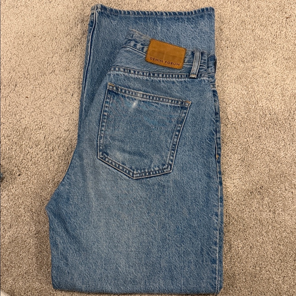 Denim Forum Farrah high rise wide leg 28 length